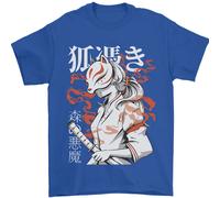 Giapponese Kitsune Paranormal Fox Uomo T-Shirt 100% Cotone