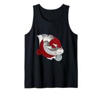 Giapponese Koi Carpa Pesce Anime Art Yin E Yang Nishikigoi Canotta