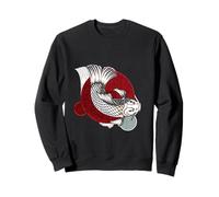 Giapponese Koi Carpa Pesce Anime Art Yin E Yang Nishikigoi Felpa