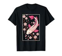 Giapponese Koi Pesce Sakura Art Nishikigoi Vintage Giappone Maglietta