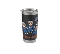 Giapponese Neko Mission Cats Giappone Kawaii Spazio Astronauta Gatto Bicchiere termico in acciaio inox doppia parete