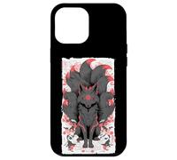 Giapponese Nine-Tailed Fox Kitsune Anime Mitologia Arte Custodia per iPhone 12 Pro Max