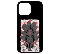 Giapponese Nine-Tailed Fox Kitsune Anime Mitologia Arte Custodia per iPhone 13 Pro Max