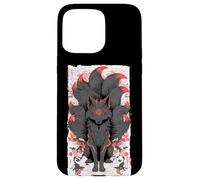 Giapponese Nine-Tailed Fox Kitsune Anime Mitologia Arte Custodia per iPhone 15 Pro Max