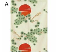 Giapponese Noren Cotone Lino Gru Stampa Porta Ornamenti Drappi Divisorio Adorn
