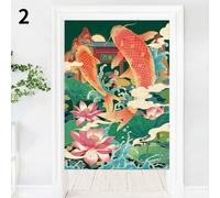Giapponese Noren Tenda Della Porta Ingresso Pesce Pittura Arazzo Casa Divisorio
