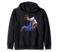 Giapponese Oni Demone Lottatore Brasiliano Jiu Jitsu Judo Felpa con Cappuccio