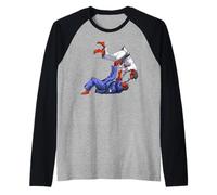 Giapponese Oni Demone Lottatore Brasiliano Jiu Jitsu Judo Maglia con Maniche Raglan