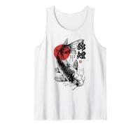 Giapponese Pesce Koi Haiku Arte Ukiyo-e Sumi-e Giappone Canotta