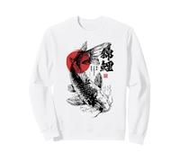 Giapponese Pesce Koi Haiku Arte Ukiyo-e Sumi-e Giappone Felpa