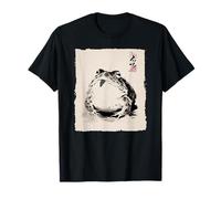 Giapponese Rana Sumi-e Pittura Zen Art Illustrazione Maglietta