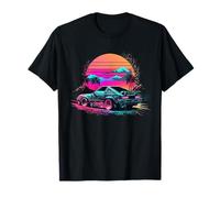 Giapponese Retro Futuristico Synthwave Auto Racing JDM Tuning Maglietta