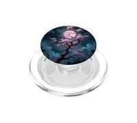 Giapponese Rosa Luna Cherry Blossom Sakura Albero Mezzanotte PopSockets PopGrip per MagSafe