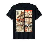 Giapponese Ryokan Onsen Fumetto Ukiyo-e Tradizionale Sorgente Calda Maglietta