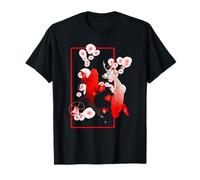Giapponese Sakura Koi Pesce Vintage Asiatico Nishikigoi Arte Maglietta