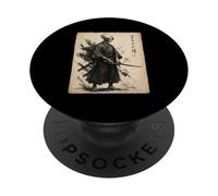 Giapponese Samurai Alien Katana Guerriero Giappone Ukiyo-e Grafica PopSockets PopGrip Adesivo