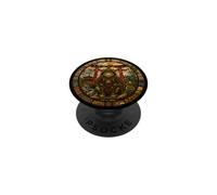 Giapponese, Samurai Guardian Medievale Vetrata Gatto PopSockets PopGrip Adesivo