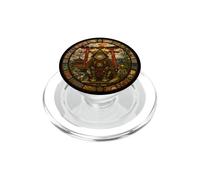 Giapponese, Samurai Guardian Medievale Vetrata Gatto PopSockets PopGrip per MagSafe