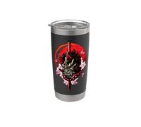 Giapponese Samurai Oni Demone Katana Spada Bicchiere termico in acciaio inox doppia parete