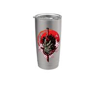 Giapponese Samurai Oni Demone Katana Spada Bicchiere termico in acciaio inox doppia parete