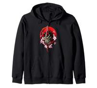 Giapponese Samurai Oni Demone Katana Spada Felpa con Cappuccio