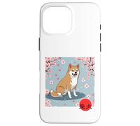Giapponese Shiba Inu Sakura Fiori Di Ciliegio Kanji Custodia per iPhone 16 Pro Max