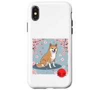 Giapponese Shiba Inu Sakura Fiori Di Ciliegio Kanji Custodia per iPhone X/XS