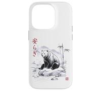 Giapponese Sumi-e Bear Ink Wash Art Tranquillità Natura Zen Custodia per iPhone 14 Pro