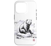 Giapponese Sumi-e Bear Ink Wash Art Zen Tranquillità Natura Custodia per iPhone 16 Pro