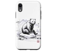 Giapponese Sumi-e Bear Ink Wash Art Zen Tranquillità Natura Custodia per iPhone XR