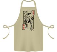 Giapponese T-Rex Ninja Mma Misto Arti Marziali Cotone Grembiule 100% Biologico