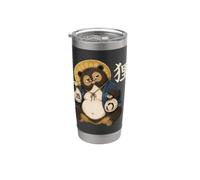 Giapponese Tanuki Yokai Raccoon Dog Bake Danuki Giappone Art Bicchiere termico in acciaio inox doppia parete