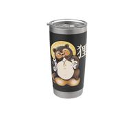 Giapponese Tanuki Yokai Raccoon Dog Bake Danuki Giappone Art Bicchiere termico in acciaio inox doppia parete