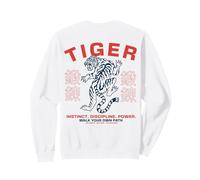 Giapponese Tiger Warrior Istinto Disciplina Potere Kanji Art Felpa