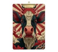 Giapponese Ukiyo-e Style Mucca Appunti Nursing Edition Hard Board per Calcio Truck Driver Dimensioni 9 x 12.5 Tabla para escribir Gold Hold