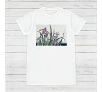 Giapponese Ukiyo-E T Shirt Xilografia Arte Hokusai Iris Donna Uomo Stampato Tee