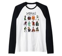 Giapponese Yokai Maglia con Maniche Raglan