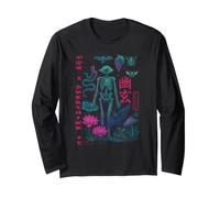 Giapponese Yugen Scheletro Mistico Vaporwave Gotico Grunge Art Maglia a Manica