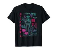 Giapponese Yugen Scheletro Mistico Vaporwave Gotico Grunge Art Maglietta