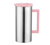 Giara Senza Versamento In Acciaio Inox Per Bevande,Pink | superficie liscia, maniglia facile da afferrare, capacità di 1 litro, per ristoranti e alberghi