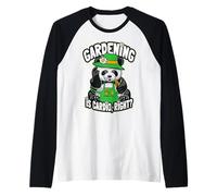 Giardinaggio Cardio Garden Tools Cute Panda Bear Gardener Maglia con Maniche Raglan