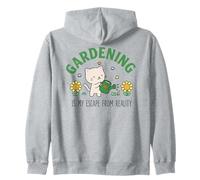 Giardinaggio Gatto Fuga dalla Realtà Carino Gatto Irrigazione Fiori Felpa con Cappuccio