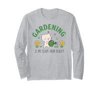 Giardinaggio Gatto Fuga dalla Realtà Carino Gatto Irrigazione Fiori Maglia a Manica