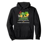 Giardinaggio Inspirational Garden Life Citazione Arte Floreale Felpa con Cappuccio