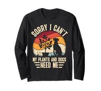 Giardinaggio - Mi dispiace non posso, le mie piante e i miei cani hanno bisogno di me Maglia a Manica