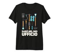 Giardinaggio Orto Piante Sarò nel Mio Ufficio Maglietta Premium