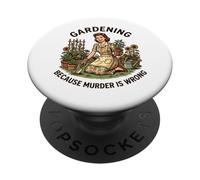 Giardinaggio perché l'omicidio è sbagliato Giardinaggio femminile PopSockets PopGrip Adesivo