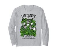 Giardinaggio perché l'omicidio è Sbagliato Scheletro Gotico Amante delle Piante Maglia a Manica