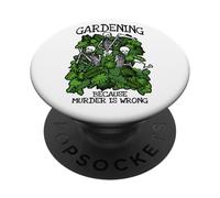 Giardinaggio perché l'omicidio è sbagliato scheletro gotico amante delle piante PopSockets PopGrip Adesivo