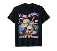 Giardinaggio perché l'omicidio è sbagliato, Skull Cottagecore Maglietta